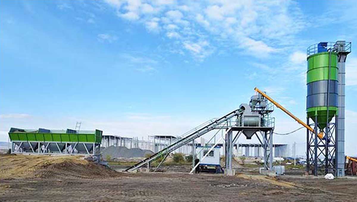 HZS90 Concrete Batching Plant in Russia