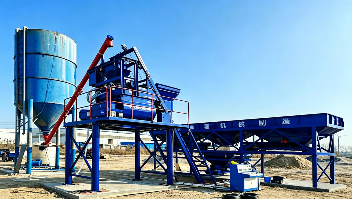 HZS50 Concrete Batching Plant: Delivered to Heilongjiang