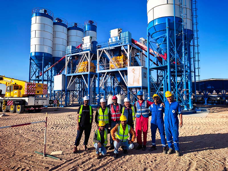 2MHZS180 Concrete Batching Plant in Egypt